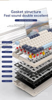 K8 100 Key Wireless Mechanical Keyboard Tri-mode Connection,Full Key Hot Swap,lighting Effects,Gasket Muffler Structure, Laptops thumbnail