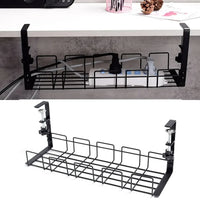 Undertable Storage Rack Metal Cable Tray Computer Desk Wire Organizer without Perforated Kitchen Storage Accessories thumbnail