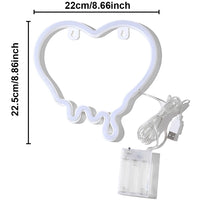 USB/Battery LED Neon Lights Sign for Wall Art Decor Heart Gaming Bar Bedroom Decoration Hanging Neon Sign Party Alien Night Lamp thumbnail