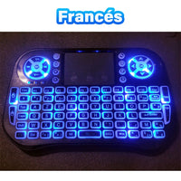 Bluetooth Wireless Mini Keyboard Backlit 2.4G USB English Russian French Spanish Portuguese Arabic Hebrew for Android TV Box PC thumbnail