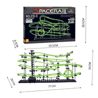 Marble Run Maze Race Track Games Luminous Spacerail Roller Coaster Level 2 3 4 Electric Elevator Model Education Science Toy thumbnail