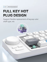 Programmable Wired Mechanical Keyboard with Volume Scroll Wheel,Game Joystick 19Key Hot-Swappable Number Keypad for Win8/10/Mac thumbnail