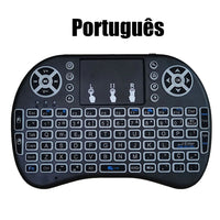 2.4G Air Mouse with Touchpad Keyboard i8 Arabic French Spanish Russian Backlit Mini Wireless Keyboard for PC Android TV Box thumbnail