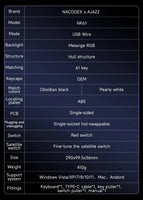 Ajazz NK61 Mechanical Wired Gaming Keyboard RGB Lighting Supports Hot-Swappable 61-Key Mechanical Wired Gaming Keyboard thumbnail