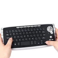 E30 2.4GHz Wireless Keyboard with Trackball Mouse Scroll Wheel Remote Control for Android TV BOX Smart TV PC Notebook Silver thumbnail