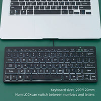 M70 Slim Keyboard Wired, APAYADO Mini Dazzling Color Keyboard, Character Translucent Keycaps, Bass Click, RGB thumbnail