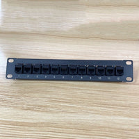 Patch Panel 12 Port CAT6 10G Support 1U Network Patch Panel UTP 19inch Wallmount or Rackmount Punch Down Block for CAT6 thumbnail