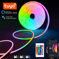 RGB Neon LED Strip 1/2/3/5M IP65 Waterproof DIY USB Neon Strip Tuya App Remote Control Flexible Ribbon for Home Decor Lighting thumbnail