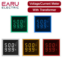 22MM AC 20-500V 0-100A LED Digital Voltmeter Ammeter Signal Lights 220V Voltage Current Meter Volt Amp Indicator Tester Detector thumbnail
