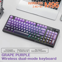 FreeWolf M96 Wireless Keyboard with Screen,Gaming Keyboard Bluetooth Dual-Mode Connection,Multi-Device Linking,Ergonomic thumbnail