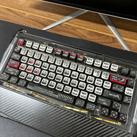 Pudding Keycap Set PBT+PC 125 Key Four Sided Transparent Anime Theme Keycap Compatible with Mechanical Keyboard 61/75/87/104 thumbnail