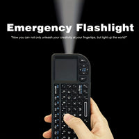 MRSVI A8 Mini Wireless Keyboard 2.4G 7-Color Backlight Touchpad Mouse Flashligt-Portable Applicable- Perfect For PC,Smart TV Box thumbnail