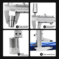 Professional Industrial Vernier Caliper Carbon Steel Precision Measurement Four Use Metric Precision Measuring Tool thumbnail