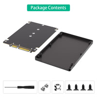 M.2  SSD to 2.5 SATA Enclosure, B & M Key SATA  SSD Converter to 2.5 Inch SATA 3.0 Card with 7mm Plastic Case thumbnail