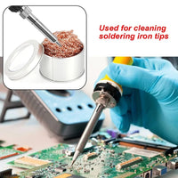 Coppered Wire Cleaning Ball Iron Nibs Soldering Waste Absorption Iron Nib Cleaner De-Soldering Steel Wire Ball thumbnail