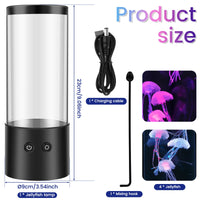 LED Jellyfish Lamp 7 Colors Changing USB Battery Operated Jellyfish Night Light Fantasy Aquarium Lamps Bedroom Home Decoration thumbnail