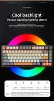 75% Mechanical Keyboard Wired with Media Knob, APAYADO Black Gaming Keyboard,Hot-Swap,ABS Cap Transparent Character Backlighting thumbnail