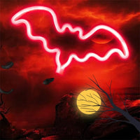 Halloween Bat Spirit LED Neon Wall Decor for Party Gift - Terrifying Atmosphere - USB or Battery Powered thumbnail