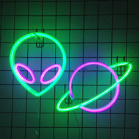 Halloween Bat Spirit LED Neon Wall Decor for Party Gift - Terrifying Atmosphere - USB or Battery Powered thumbnail