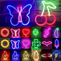 USB/Battery LED Neon Lights Sign for Wall Art Decor Heart Gaming Bar Bedroom Decoration Hanging Neon Sign Party Alien Night Lamp thumbnail