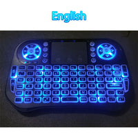 Bluetooth Wireless Mini Keyboard Backlit 2.4G USB English Russian French Spanish Portuguese Arabic Hebrew for Android TV Box PC thumbnail