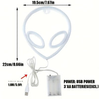 Halloween Bat Spirit LED Neon Wall Decor for Party Gift - Terrifying Atmosphere - USB or Battery Powered thumbnail