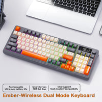M96 Bluetooth Keyboard Wireless FREEWOLF Screen Gaming Keyboard,Electronic Screen, Multi-Device Connection,Ergonomics Gaming thumbnail