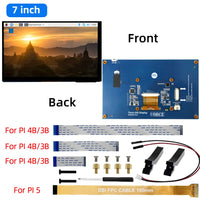 iPistBit 4.3/5/7 Inch DSI Touch Screen LCD Display Portable Capacitive Touchscreen Monitor 800x480 for Raspberry Pi 5 4 3 3B+ 2 thumbnail