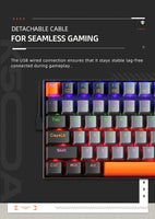 Machenike K500A-B84 Mechanical Keyboard 75% TKL Hot-Swappable Wired Gaming Keyboard 6-Color Backlit 84 Keys For PC Gamers Laptop thumbnail