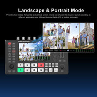 MOVMAGIC M4 M4S 5.5 Inch (4K/60P) Input 5CH Video switcher with 4HDMI&4SDI 1USB Input,USB 3.1 Support PTZ/USB/SD. thumbnail