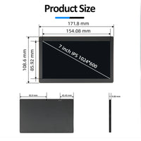 5/7 Inch IPS Type-C Secondary Screen Dynamic 1024x600 LCD Display CPU GPU RAM Monitoring Support Vertical Freely AIDA64 thumbnail