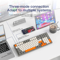 K8 100 Key Wireless Mechanical Keyboard Tri-mode Connection,Full Key Hot Swap,lighting Effects,Gasket Muffler Structure, Laptops thumbnail