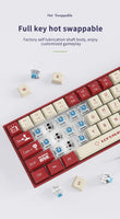 AJAZZ AK680 65% Wired Gaming Mechanical Keyboard Hot Swap Mini Keyboard Custom Keycap Gasket for Pc Laptop thumbnail