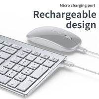 Wireless Keyboard Mouse Bluetooth 5.0 2.4G Combo Rechargeable Full Size Wireless Keyboard For Notebook Laptop Tablet iPad PC thumbnail