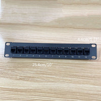 Patch Panel 12 Port CAT6 10G Support 1U Network Patch Panel UTP 19inch Wallmount or Rackmount Punch Down Block for CAT6 thumbnail