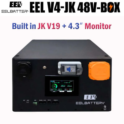EEL 48V 16S DIY Battery box kit for cells 280 320Ah Server Rack with JK BMS 2A Active Balancer Energy Storage Stackable Case