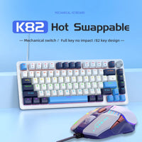 75% Mechanical Keyboard Wired with Media Knob, APAYADO Black Gaming Keyboard,Hot-Swap,ABS Cap Transparent Character Backlighting thumbnail