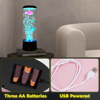 LED Jellyfish Lamp 7 Colors Changing USB Battery Operated Jellyfish Night Light Fantasy Aquarium Lamps Bedroom Home Decoration thumbnail