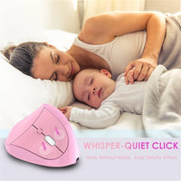 JOMAA Rechargeable Vertical Mouse Wireless USB 2.4G Right Hand Ergonomic Mice for Computer Laptop Gaming Mouse thumbnail