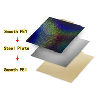 ENERGETIC KP3S Pro Bed PEI Build Plate 210x210mm Double Sided Textured/Smooth PEI PET PEY Spring Steel Sheet Magnetic Print Bed thumbnail
