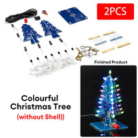 Xmas Tree DIY Kits RGB LED Flashing Tree DIY Kits Electronics Soldering Colorful 3D for Soldering Practice Learning thumbnail