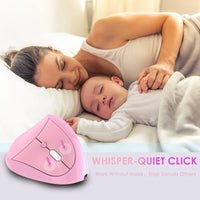 JOMAA Rechargeable Vertical Mouse Wireless USB 2.4G Right Hand Ergonomic Mice for Computer Laptop Gaming Mouse thumbnail