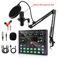 V8S Live Sound Card Podcast Equipment Live Broadcast DJ Device with BM800 Microphone Set For Music/Recording Live Streaming thumbnail