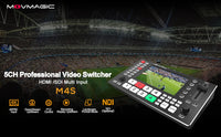 MOVMAGIC M4 M4S 5.5 Inch (4K/60P) Input 5CH Video switcher with 4HDMI&4SDI 1USB Input,USB 3.1 Support PTZ/USB/SD. thumbnail