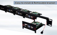 1U Rack Mount for Raspberry Pi 5/4B/3B+ Removable Steel Bracket 19 Inch 5 Slots thumbnail