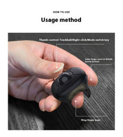 Trackball Ring Mouse Wireless Dual Mode Bluetooth E-Book Page Flipping Air Mouse Short Video for Pc Tablet IOS Smart Car PPT thumbnail