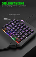 35-Key Single-Handed Mechanical Gaming Keyboard - USB Wired RGB Backlight, Ergonomic Design & Ultra-Slim Portable for Laptop/PC thumbnail