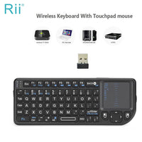 Rii X1 2.4GHz Mini Wireless Keyboard English/ES/FR Keyboards with TouchPad for Android TV Box/PC/Laptop thumbnail