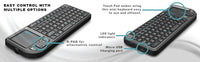 Rii X1 2.4GHz Mini Wireless Keyboard English/ES/FR Keyboards with TouchPad for Android TV Box/PC/Laptop thumbnail