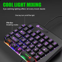 35-Key Single-Handed Mechanical Gaming Keyboard - USB Wired RGB Backlight, Ergonomic Design & Ultra-Slim Portable for Laptop/PC thumbnail